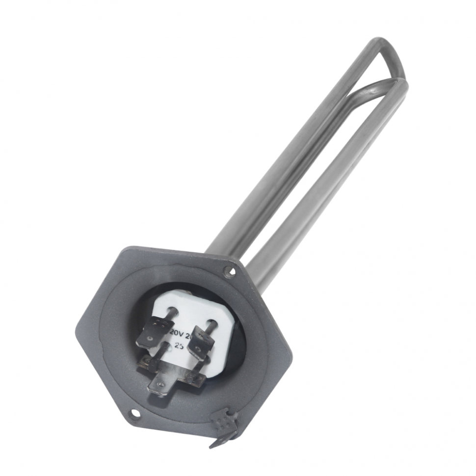 ТЭН для масляного радиатора (батареи) 2 кВт (800+1200), черн, D42, клеммы под разъем, G1 1/4", L325мм, 220V, Р20М