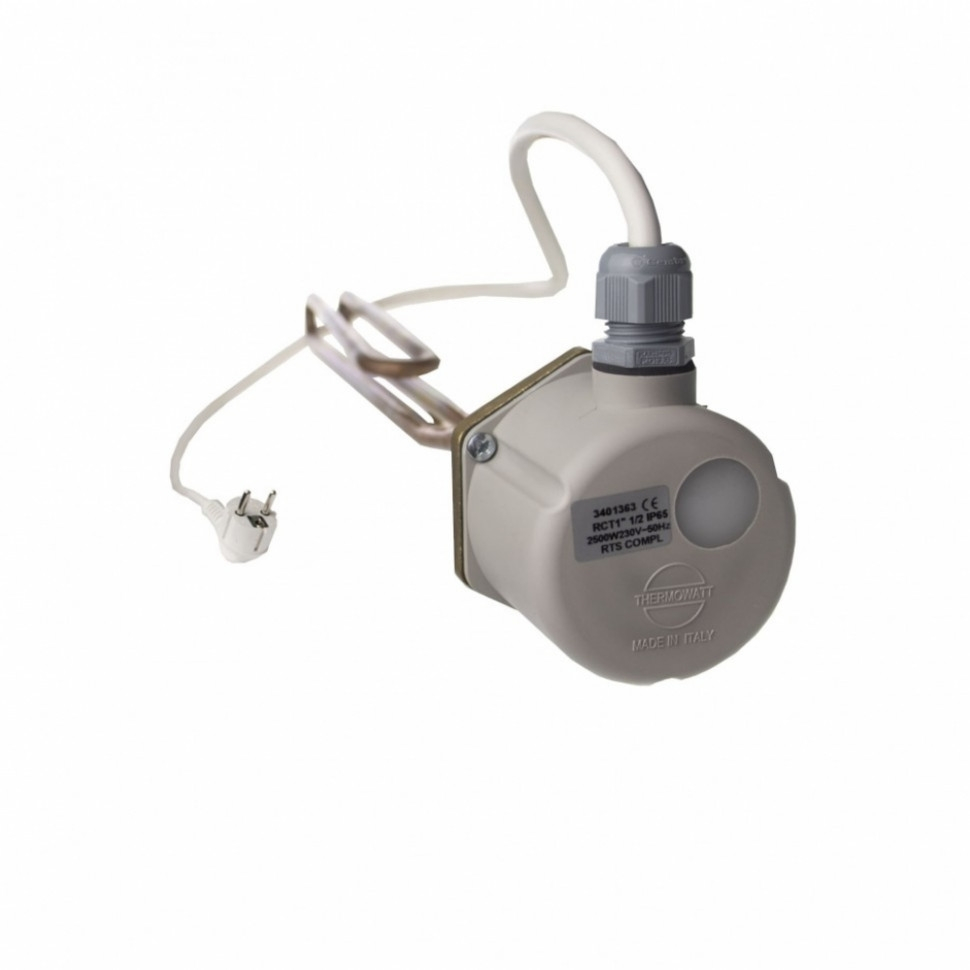 Комплект ТЭН 2,5кВт (2500Вт) RCT для Nibe, Baxi, Termica  резьбовой G1 1/2" + стержневой термостат + индикаторная лампа + крышка + сетевой шнур, 3401363