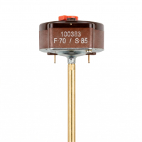 Термостат стержневой для водонагревателя Ariston 150, 200 литров 16A до 70°С с термозащитой на 85°С, 100383