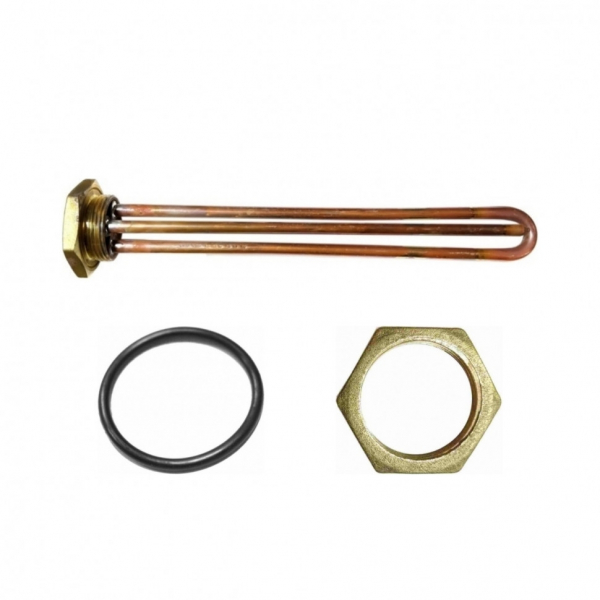 Комплект ТЭН 1,5кВт (1500Вт) RDT резьбовой 42мм для Ariston, De Luxe, Real, Thermex + прокладка + контргайка, 182222K