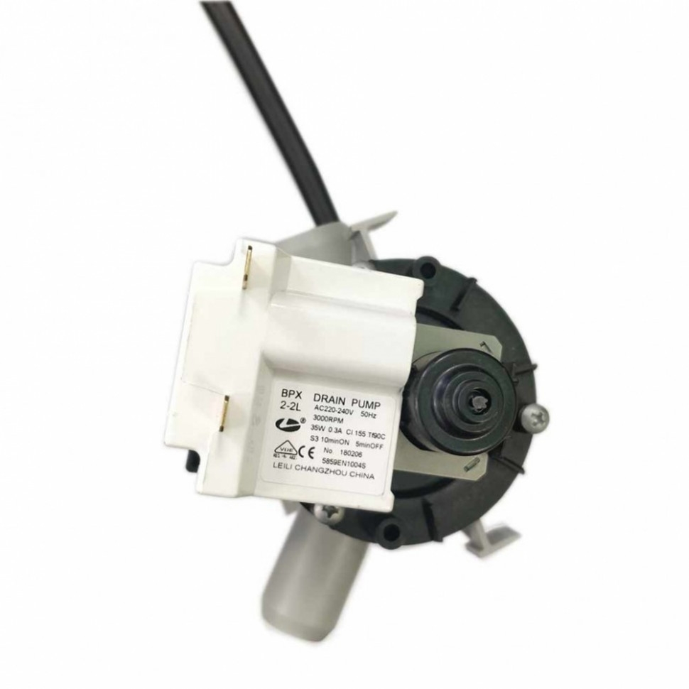 Сливной насос (помпа) для стиральной машины LG Direct Drive, 35W, 3 винта, с улиткой в сборе, 5859EN1004J