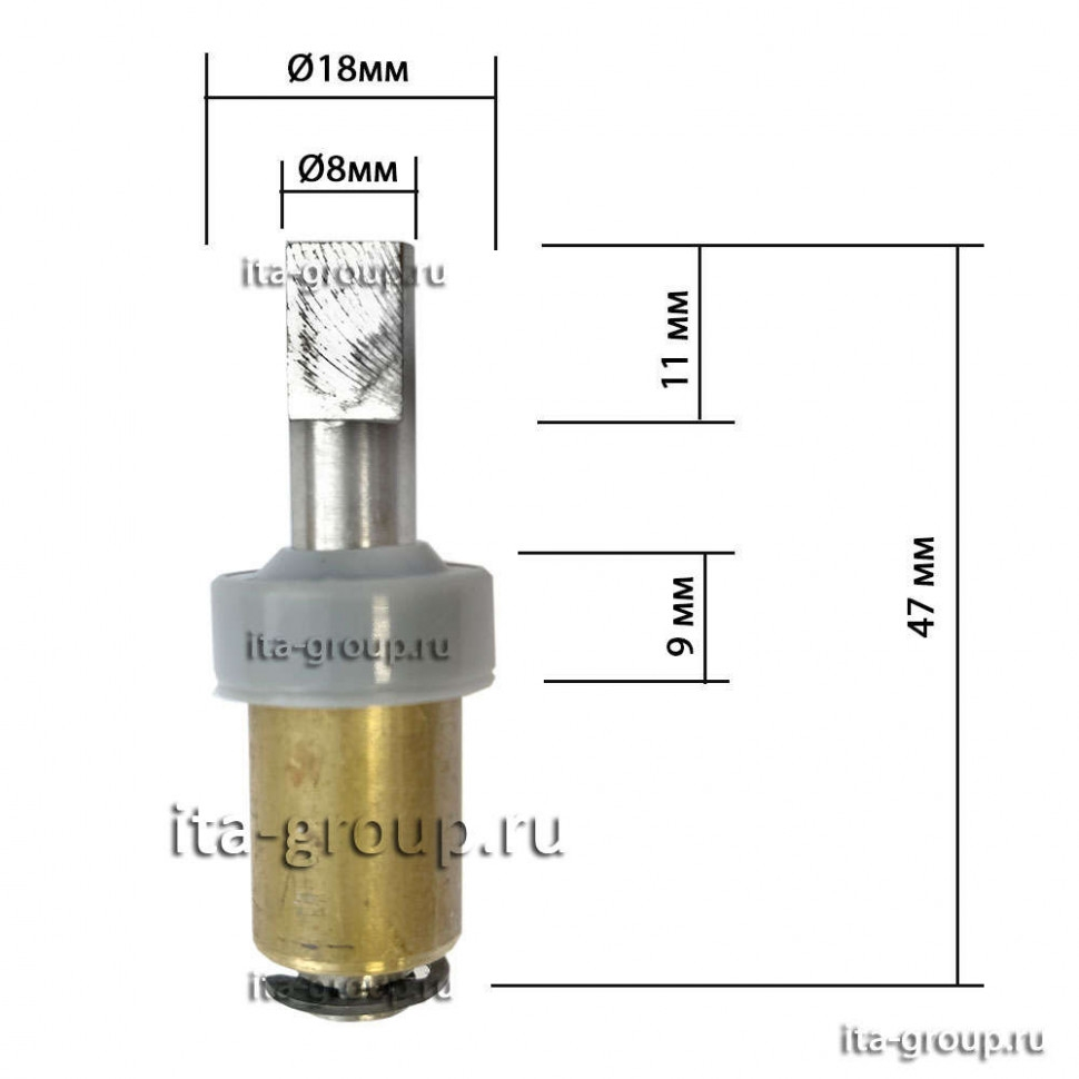 Шток привода ведра хлебопечки Moulinex L47, D8 с сальником, b1053